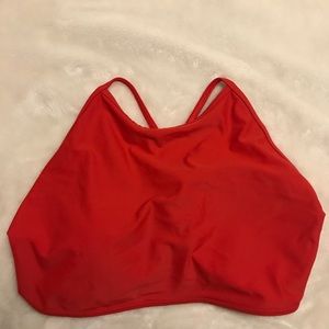 Red high neck aerie bathing suit top
